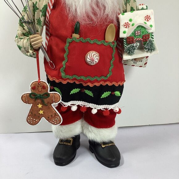 North Pole Santa Chef Gingerbread Figure Christmas Kitchen Decor Baker 19" - Picture 4 of 11